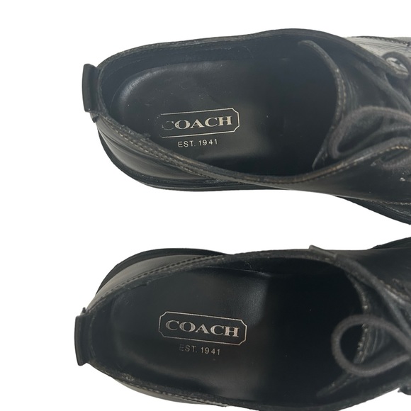Men’s Coach Bowie Black Leather Oxford Shoes Sz 13 - Picture 8 of 12